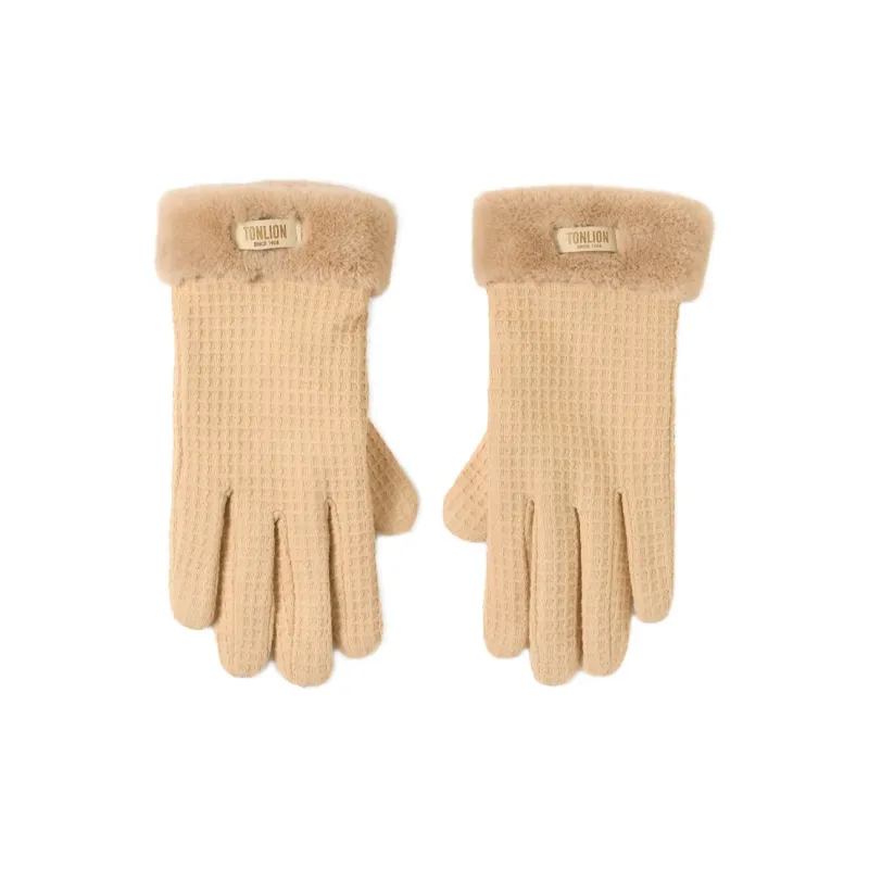 Tonlion Polyester Knit Gloves Women's-0