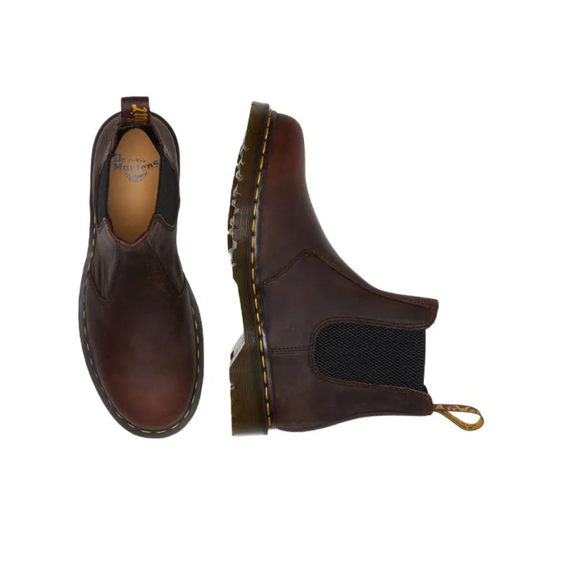 Dr.Martens 2976 Waxed Full Grain Leather Chelsea Boots 'Chestnut'-4