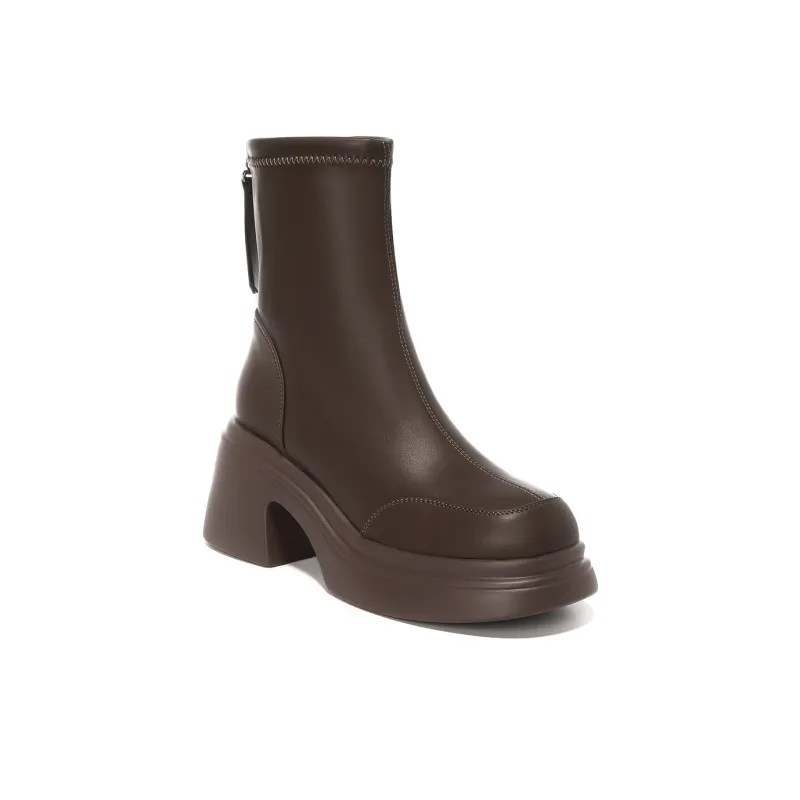 OMS Ankle Boots Women's Black/Brown-8