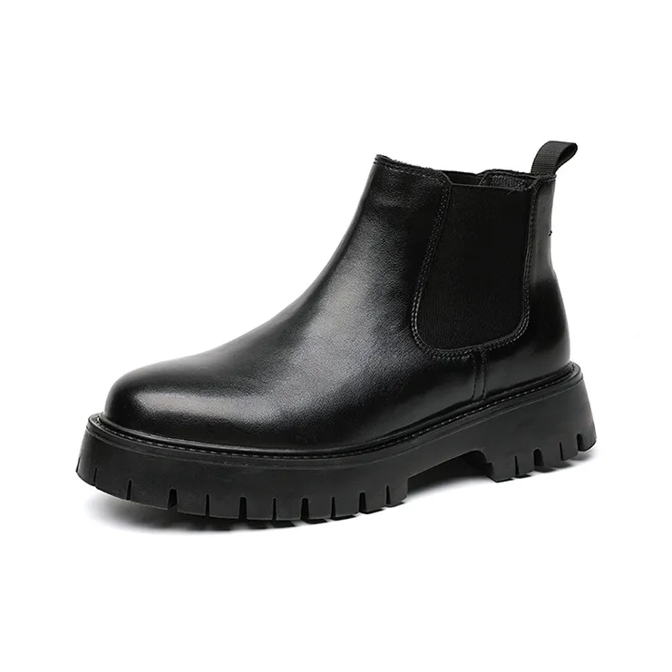 GZZ Short Chelsea Boots Men's Black-1