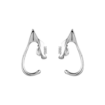 MISS XIA JWY Copper Silver Plated Clip On Earrings Women's