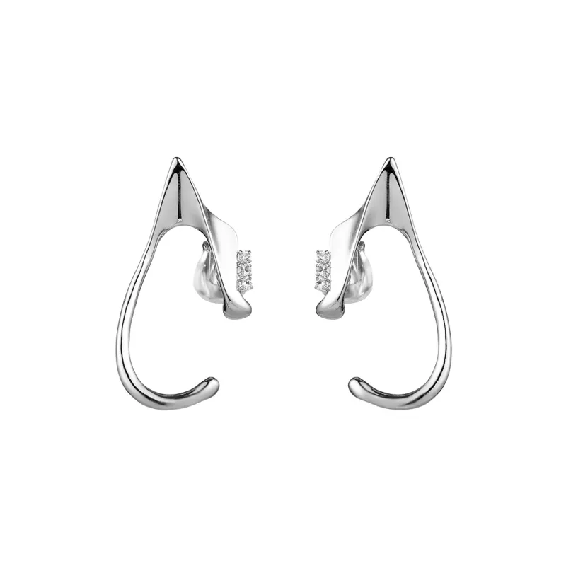 MISS XIA JWY Copper Silver Plated Clip On Earrings Women's-0