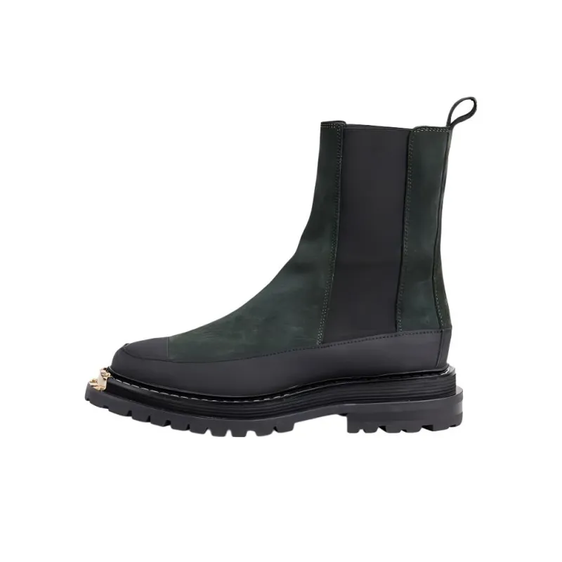 Sandro Outlets Short Chelsea Boots Women's Green-0