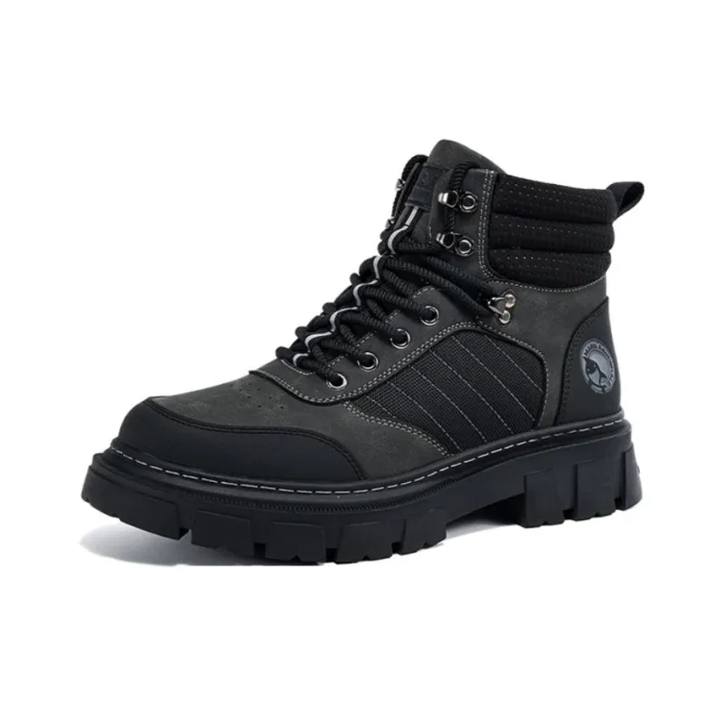 FAIRWHALE Martin Boots Unisex Black/Gray-1