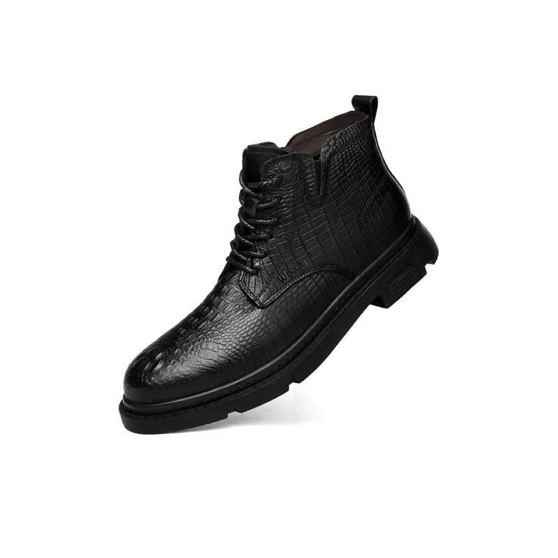 Wen Nai Short Martin Boot Men's Black-2