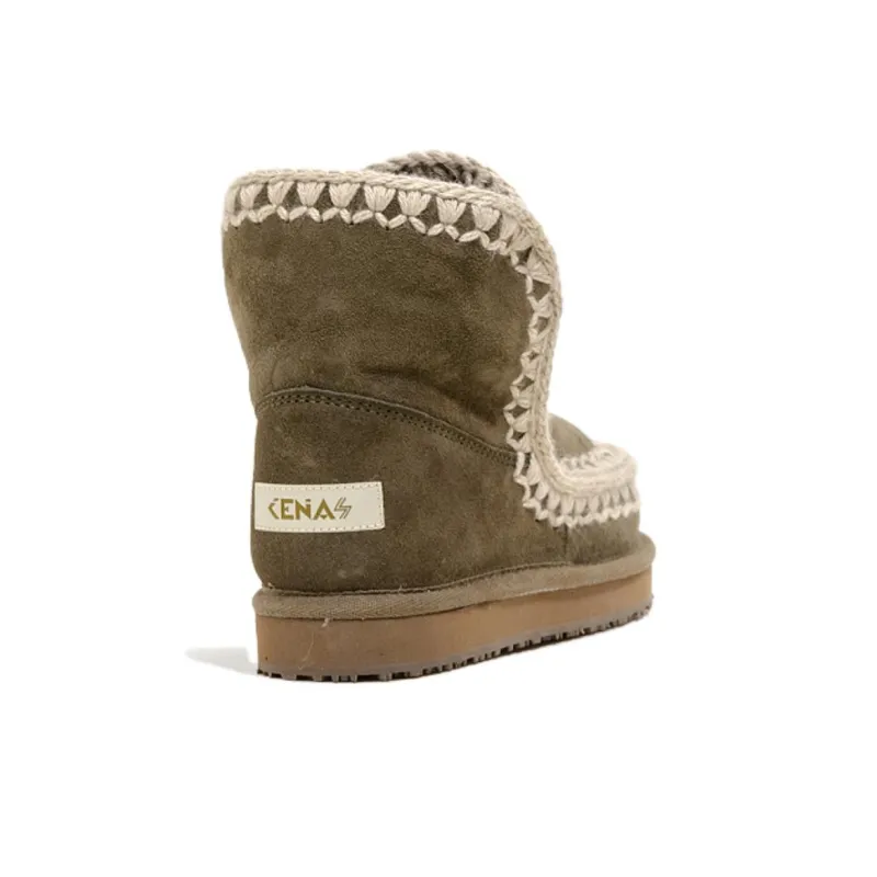 K.D.KENAZ Warm Wear Resistant Slip Resistant Snow Boots Women's Olive-1