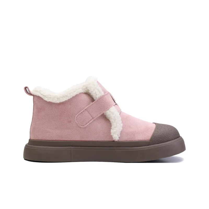 Warrior Warm Wear-Resistant Slip-Resistant Short Snow Boots Women's Pink-1