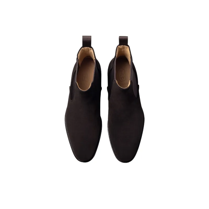 THOM WILLS Short Chelsea Boots Men's Dark Coffee-2
