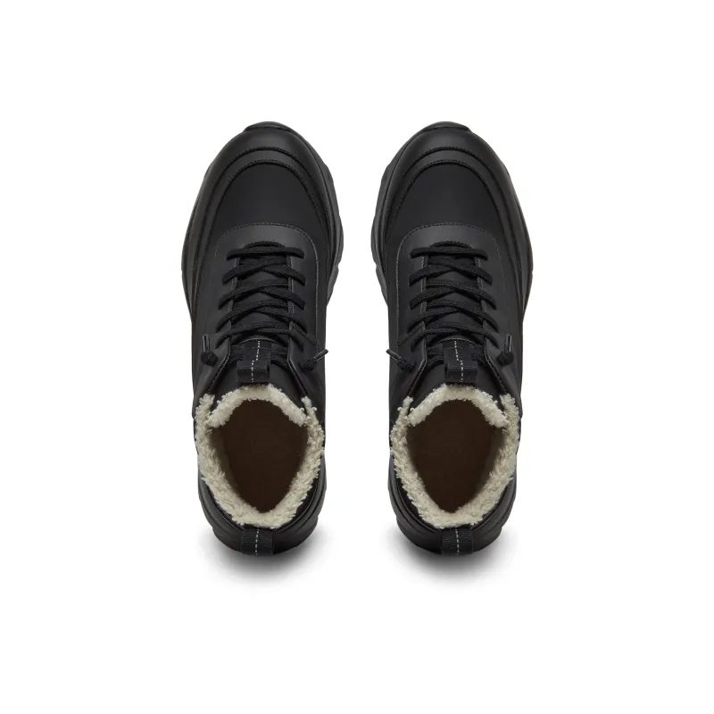Walk More Windy Shoes Fleece Lined Wear Resistant Height Increasing Warm Snow Boots Unisex-2