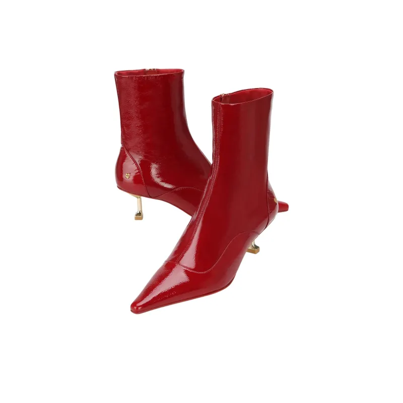 Naked Wolfe Tempting Ankle Boots Women's Red-4