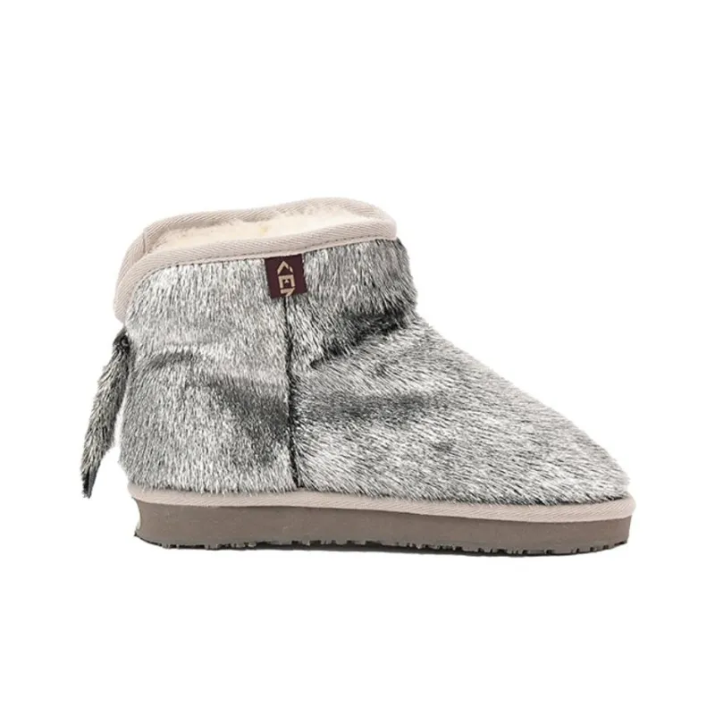 K.D.KENAZ Red Eye Plated Silver Warm Coverage Short Snow Boots Women's Silver-4