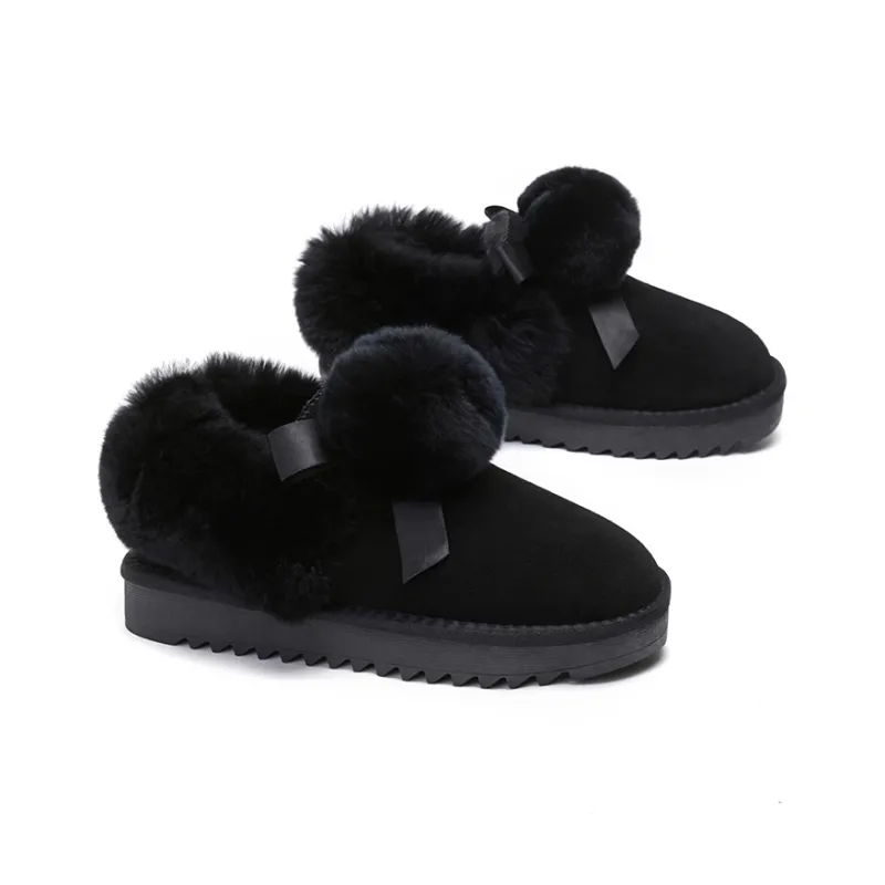 MALEMONKEY Warm Wear Resistant Slip Resistant Comprehensive Coverage Balance Short Snow Boots 2cm Women's-15