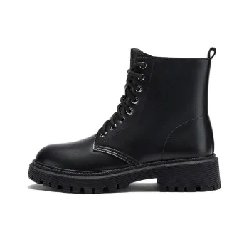 Warrior Short Mid Calf Martin Boot Women's Black