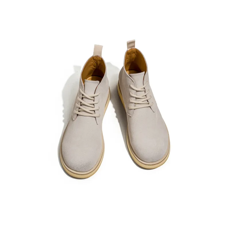 ZUWUDONG Ankle Boots Men Light Gray/Chocolate-3
