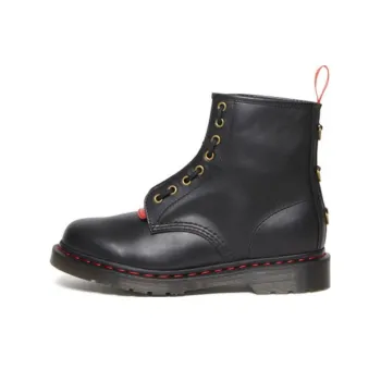 Dr.Martens 1460 Year Of The Rabbit Leather Lace Up Boots 'Black Red'