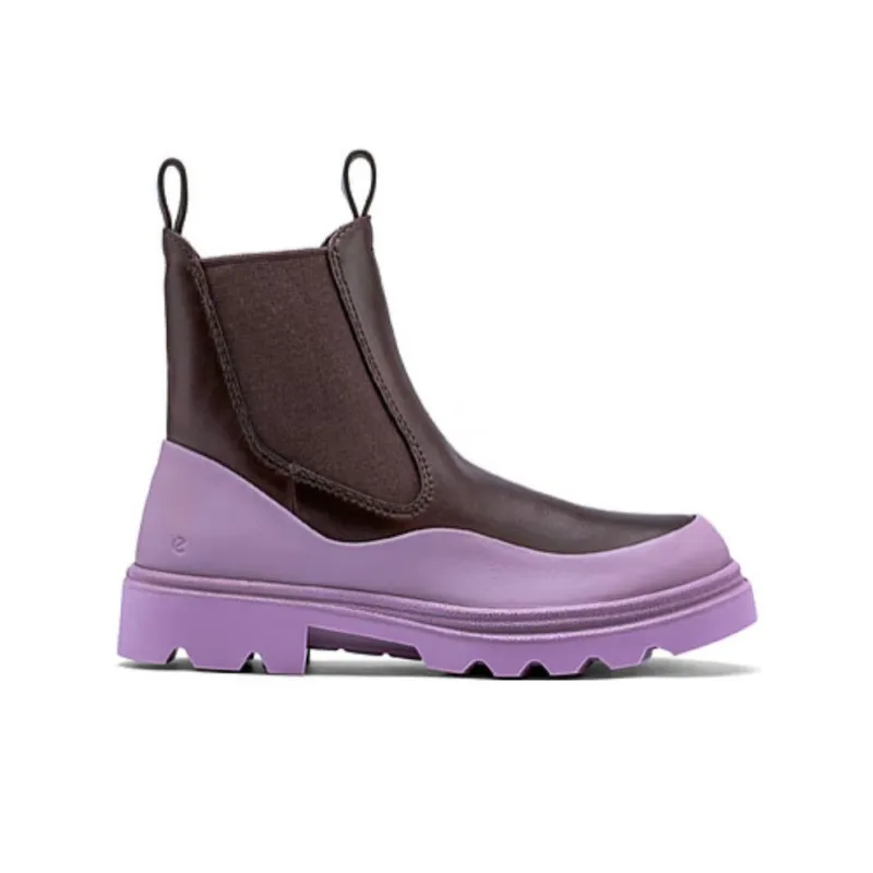 Ecco Short Chelsea Boots 4cm Women's Purple-1