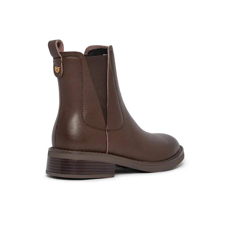 Reemoor Short Chelsea Boots 3.5CM Women's Brown-3
