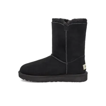 UGG Bailey Button UGG Charm Metallic Alphabet Version Fleece Lined Black Women's