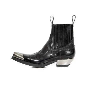 NEW ROCK Chelsea Boots 4cm Unisex Black