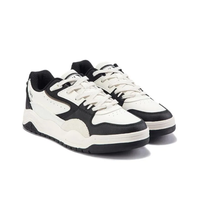 361° Type Burning Series Anti Slip Wear Resistant Low Top Skateboard Shoes Women's Black White-3