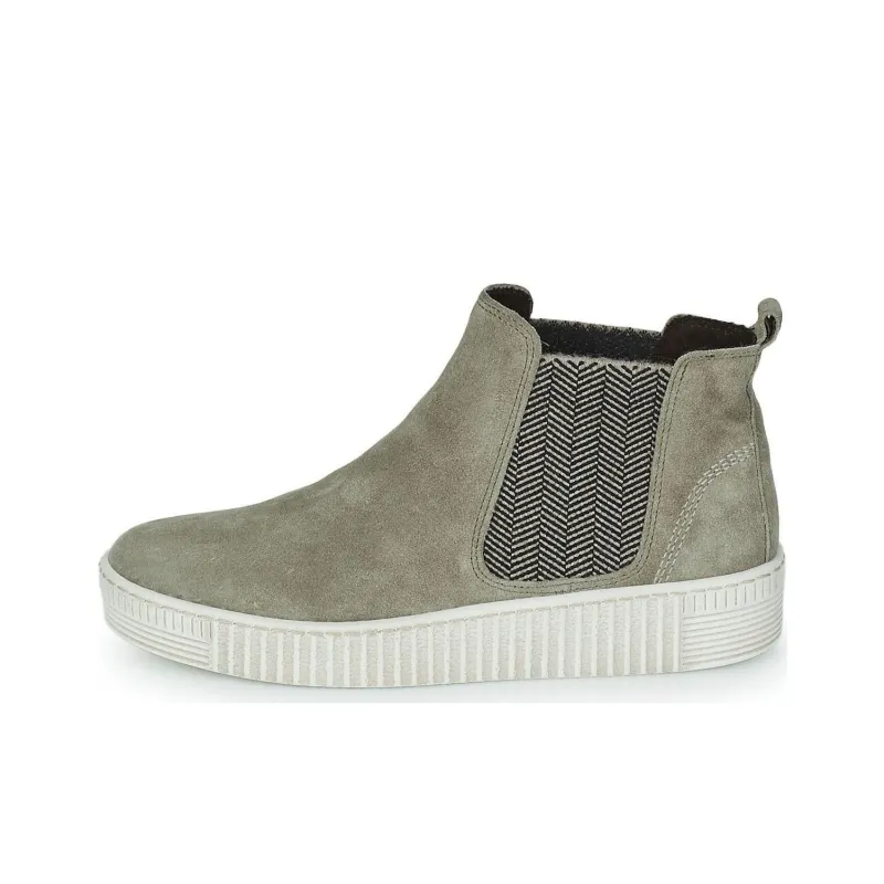 Gabor Short Chelsea Boots Women's Olive Green-0