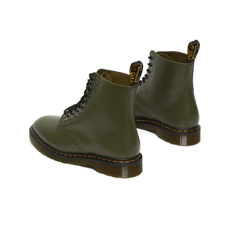 Dr. Martens 1460 Pascal Verso Stylish Simplicity Waterproof Wear resistant Mid Tops Martin Boots Couple Style Green-4