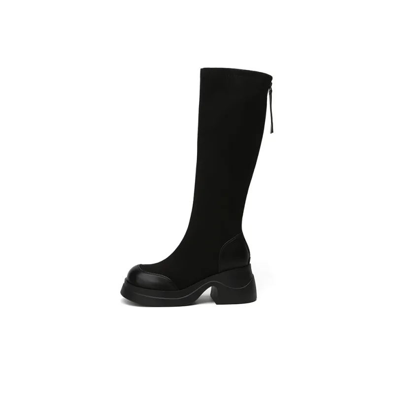 Jin Baichuan Knee high Boots 7.5cm Women's-0