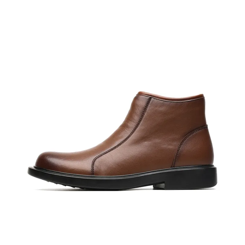 YEDANI Ankle Boots Men Black/Brown-5