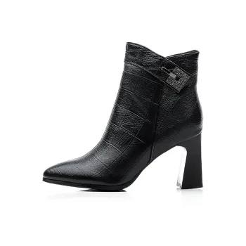VEDULLAR Ankle Boots Women's Black/Burgundy/Beige