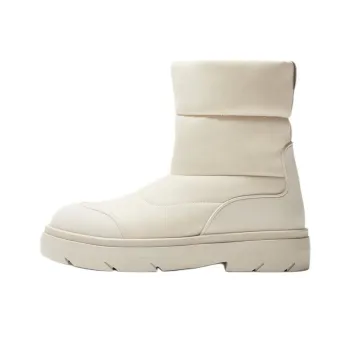 ZARA Short Snow Boots Men's Beige