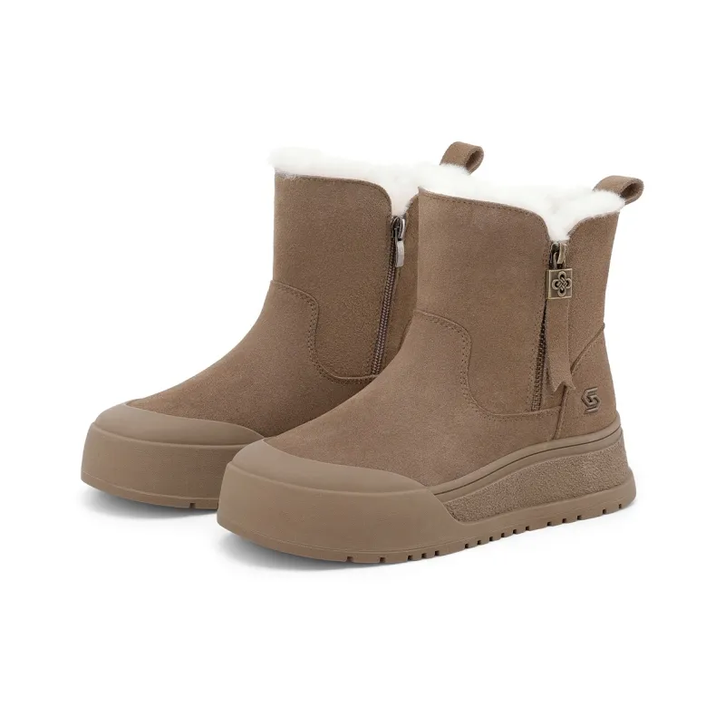 ST&SAT Thermal Abrasion Resistant Height Increasing Coverage Short Snow Boots Women's-8