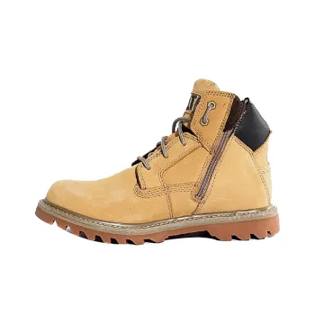 CAT Breathable Warm Wear Resistant Cushioning Slip Resistant Ankle Length Outdoor Boots Men's Yellow