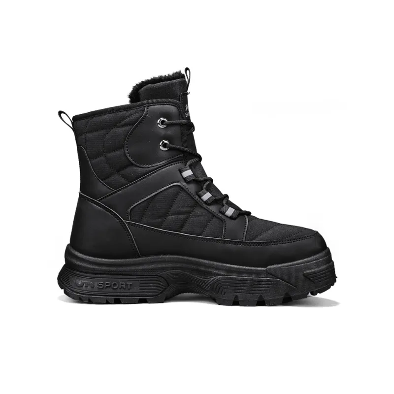 Binary Knee High Snow Boots Men's Black-1