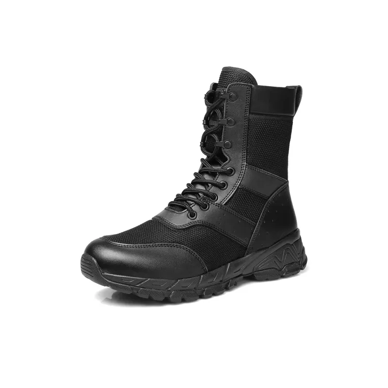 Strongman 3515 Breathable And Wear resistant 17cm Outdoor Boots Men's Black-1