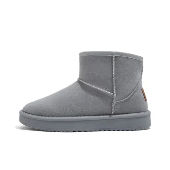 RENBEN Warm Slip-Resistant Short Snow Boots Women's Gray