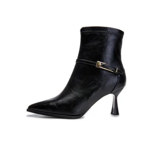 POOQ Ankle Boots Women's Black/Brown