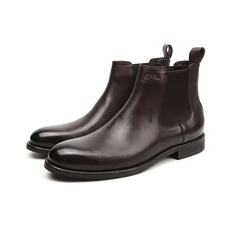 Satchi Chelsea Boots Men Coffee-2