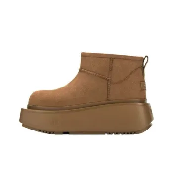 MXGM Warm Wear Resistant Cushioning Height Increasing Short Snow Boots Women's Brown