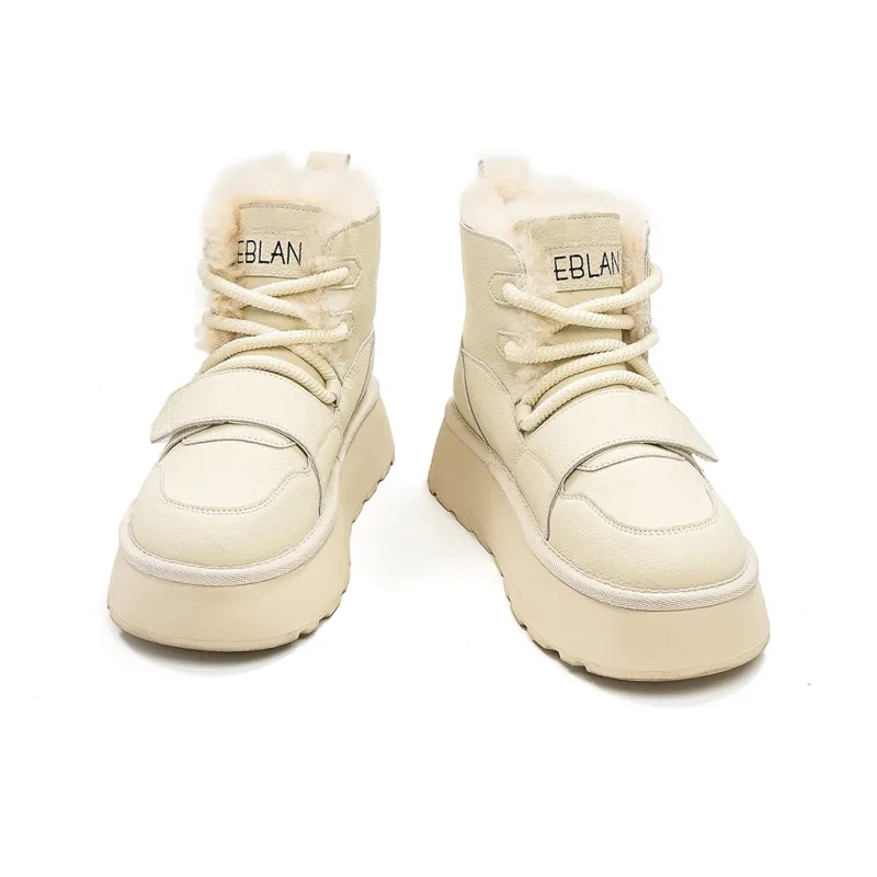 EBLAN Crew Snow Boots Women's Beige-3