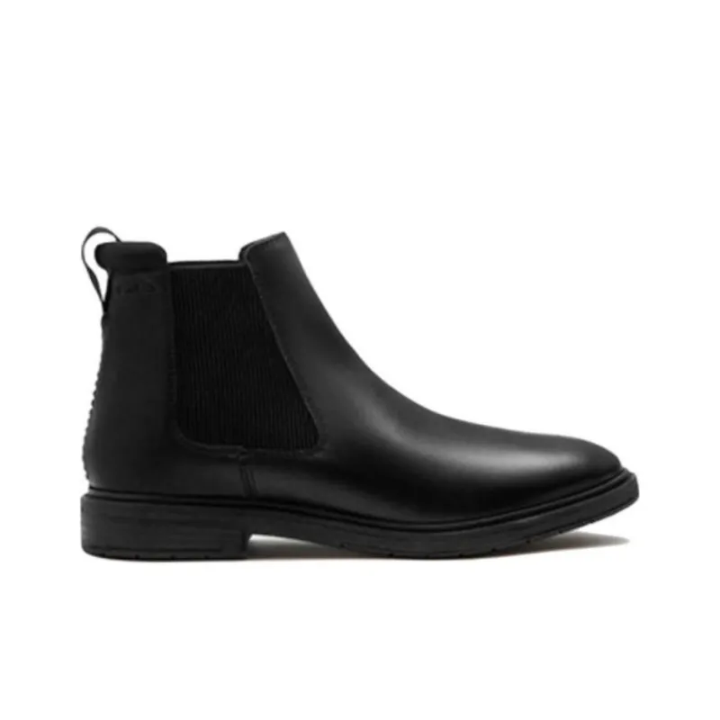 Clarks Short Chelsea Boots Men's Black-1