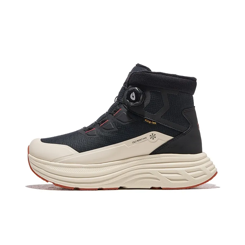 HOT POTATO Warm Cushioning Slip Resistant Short Snow Boots Unisex Black White-0