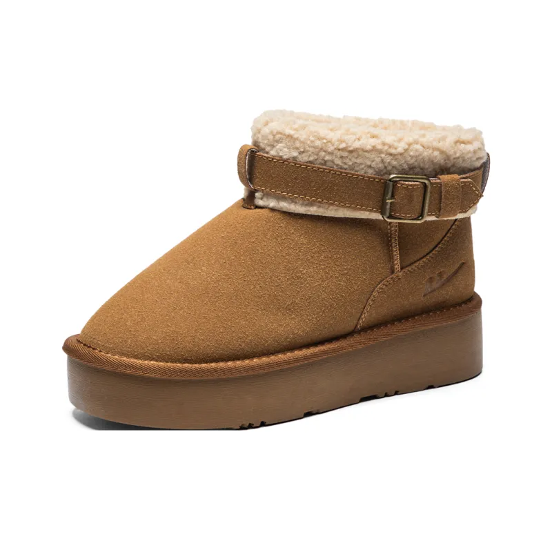 Warrior Cotton Boots Water-Resistant Wear-Resistant Slip-Resistant And Coverage Snow Boots Women's-24
