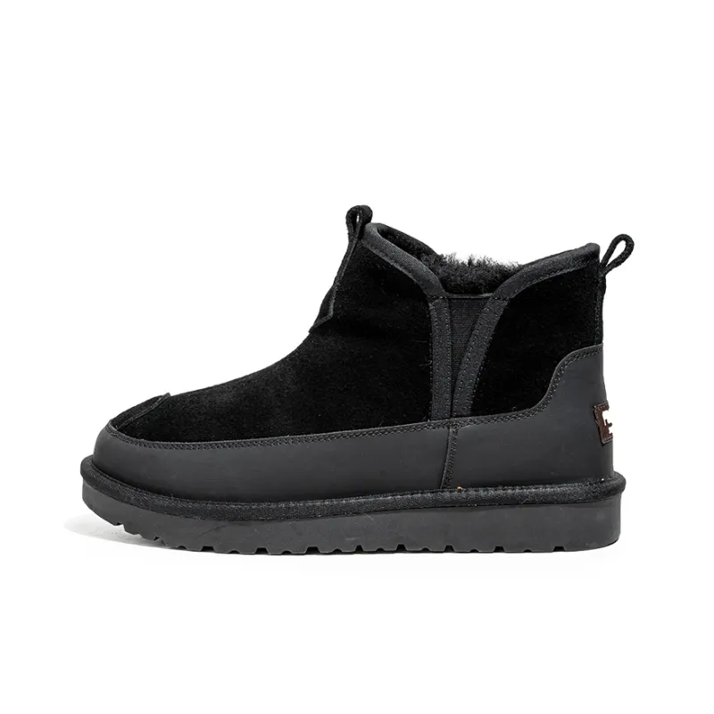 JIETEGONGYANG Thermal Slip Resistant Short Snow Boots Men's-0