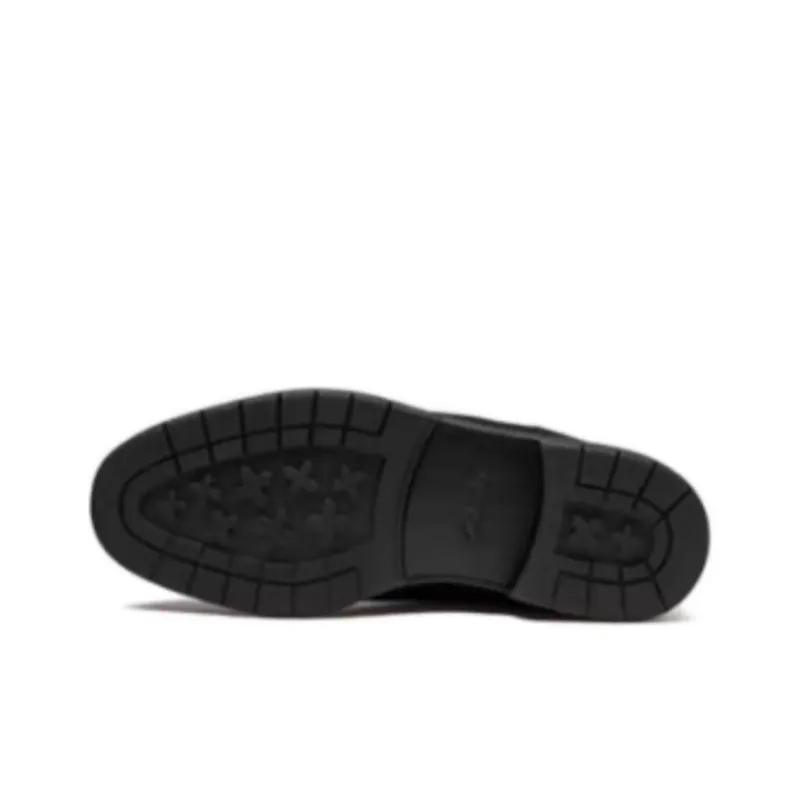 Clarks Short Chelsea Boots Men's Black-4