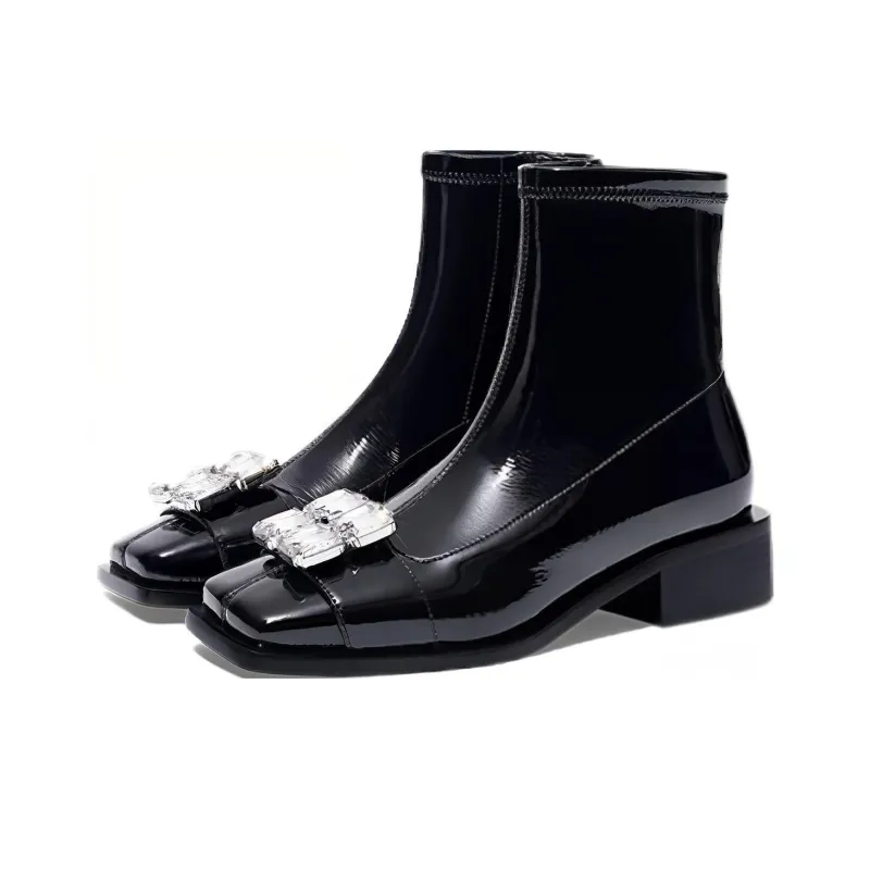 ZSAZSAZSU Ankle Boots 3.5cm Women's Black-1