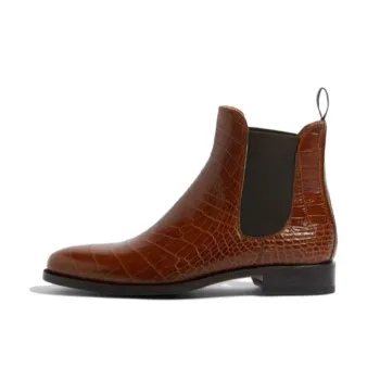 SCAROSSO Giancarlo Crocodile-embossed Boots