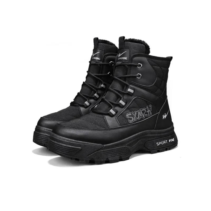 Binary Knee High Snow Boots Men's Black-3