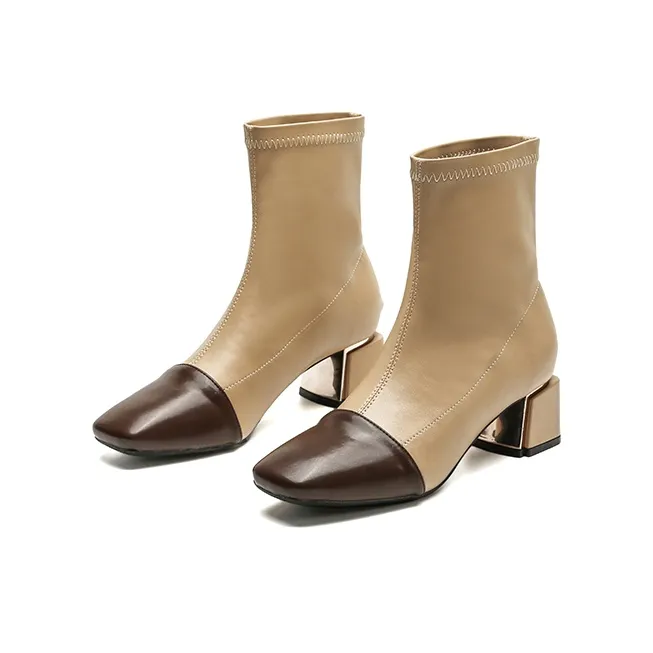 YAFEI XUANYU Ankle Boots Women's Khaki-2