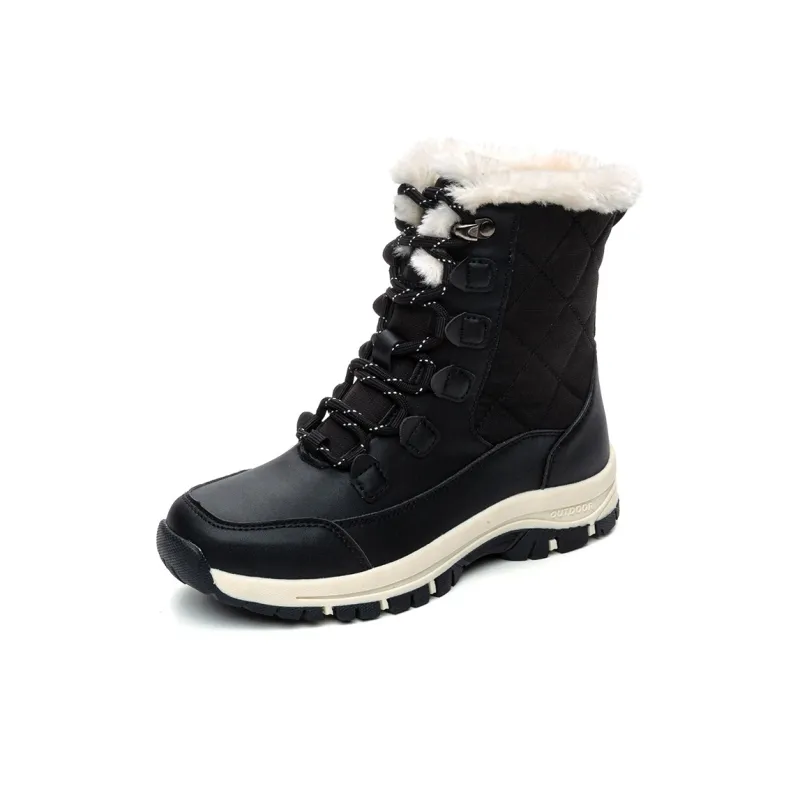 JNLVWA Warm Water Resistant Wear Resistant Slip Resistant Short Snow Boots Women's-5