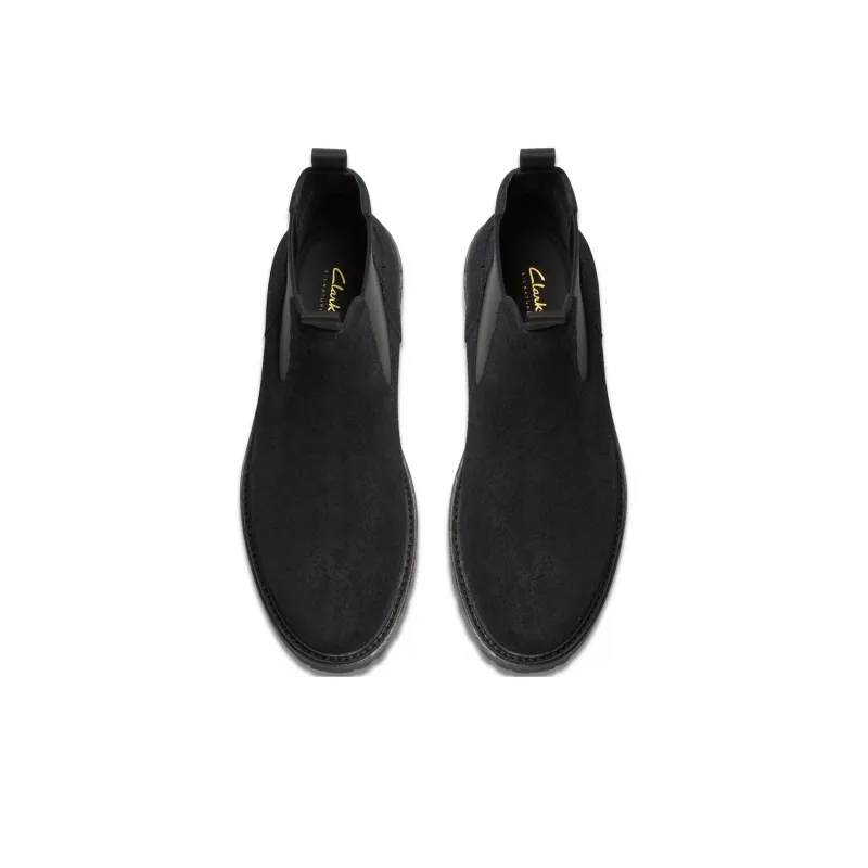 Clarks Short Chelsea Boots Men's Black-2
